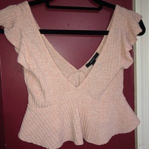 💝Pink Ruffled Top!!